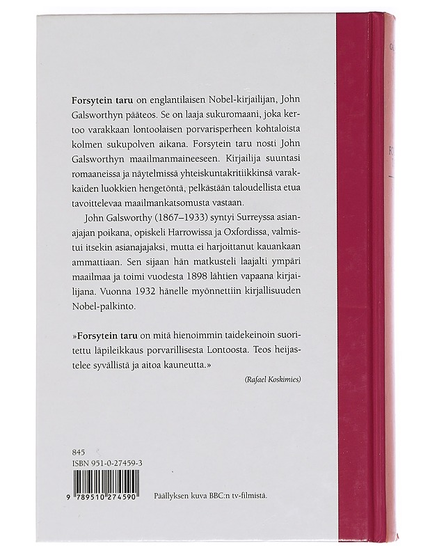 Forsytein taru. 1 - Galsworthy, John - Romaanit ja novellit - 10105457369 - 1