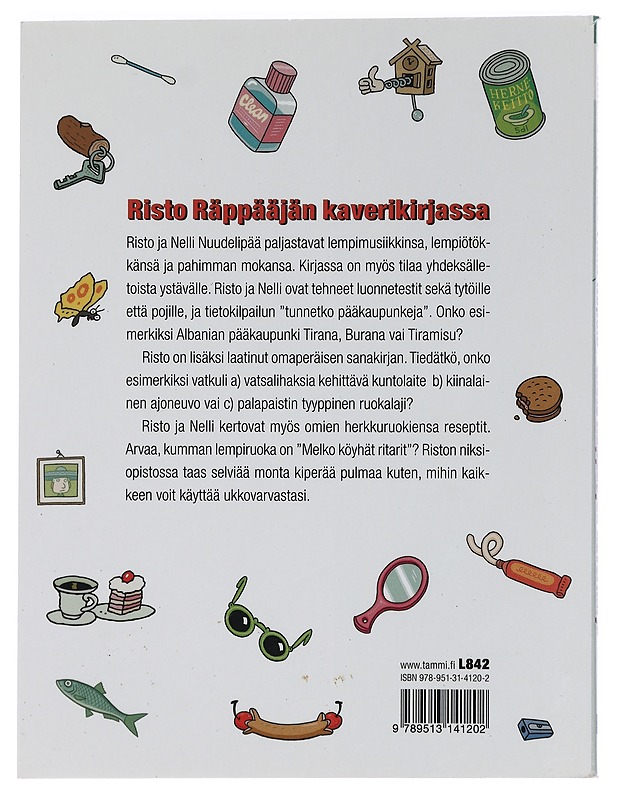 Risto Räppääjän kaverikirja - Nopola, Sinikka - Lastenkirjat - 10105457413 - 1