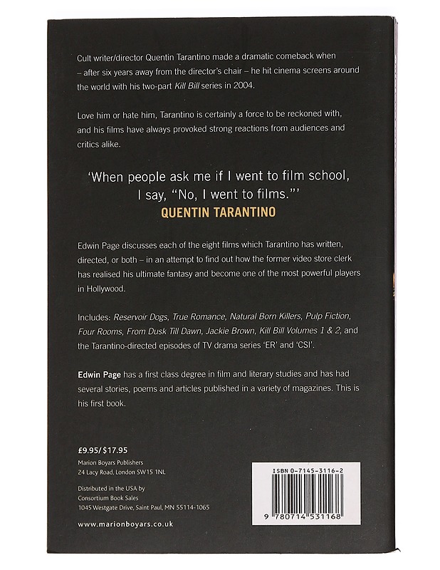 Quintessential Tarantino - Edwin Page - Musiikki- ja elokuvakirjat - 10105457463 - 1