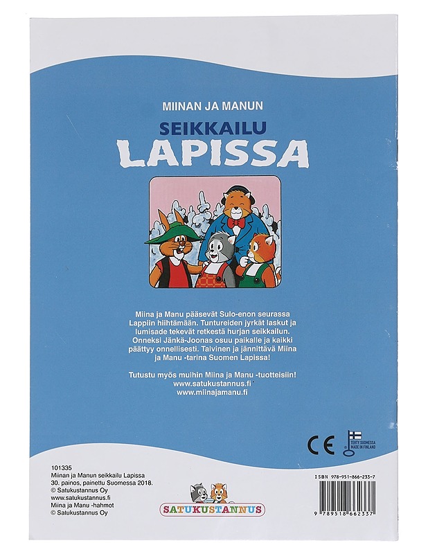 Miina ja Manun seikkailu lapissa - Teutori - Lastenkirjat - 10105457573 - 1