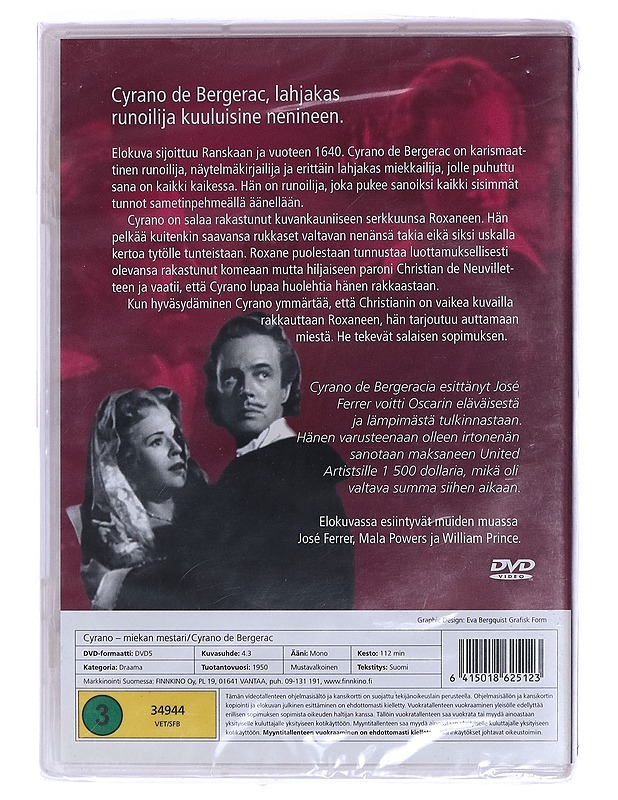 Cyrano - Miekan Mestari - DVD - DVD-elokuvat - 10105457578 - 1