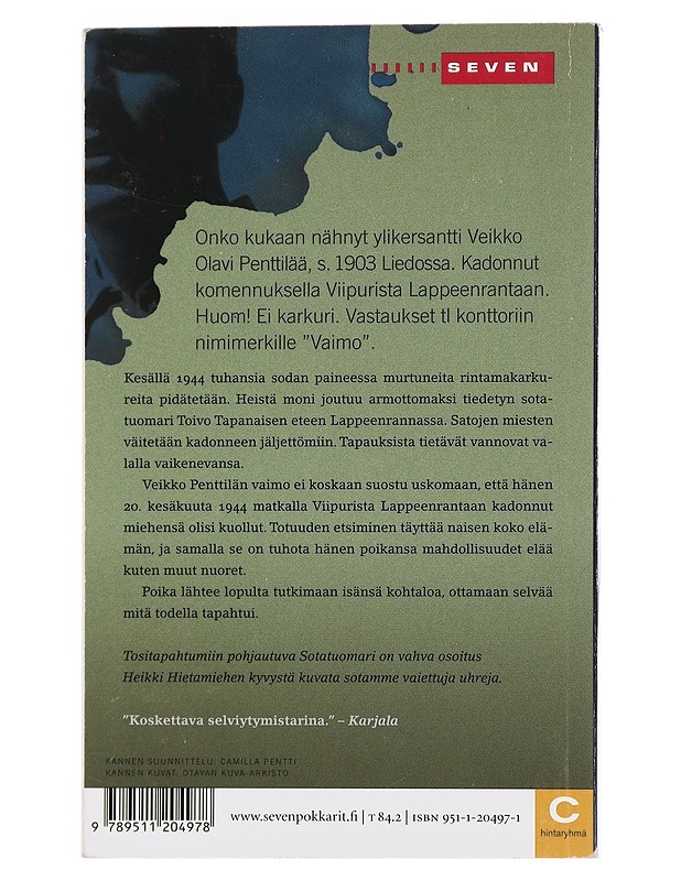 Sotatuomari : romaani - Heikki Hietamies - Historiakirjat - 10105457629 - 1