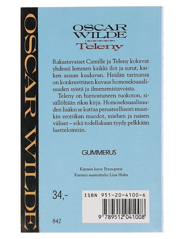 Teleny - Wilde, Oscar - Romaanit ja novellit - 10105457645 - 1