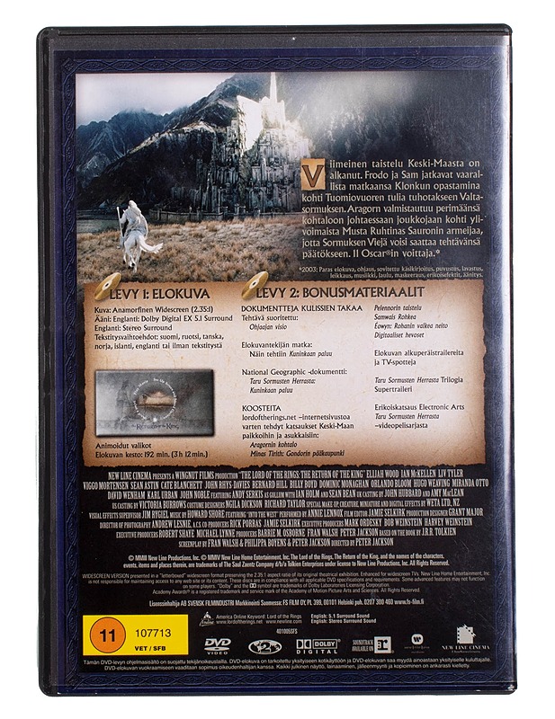 Taru Sormusten Herrasta: Kuninkaan paluu - DVD - DVD-elokuvat - 10105457674 - 1
