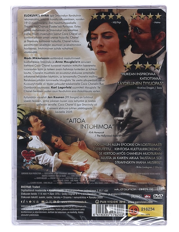 Chanel Coco & Igor Stravinsky - DVD - DVD-elokuvat - 10105457697 - 1