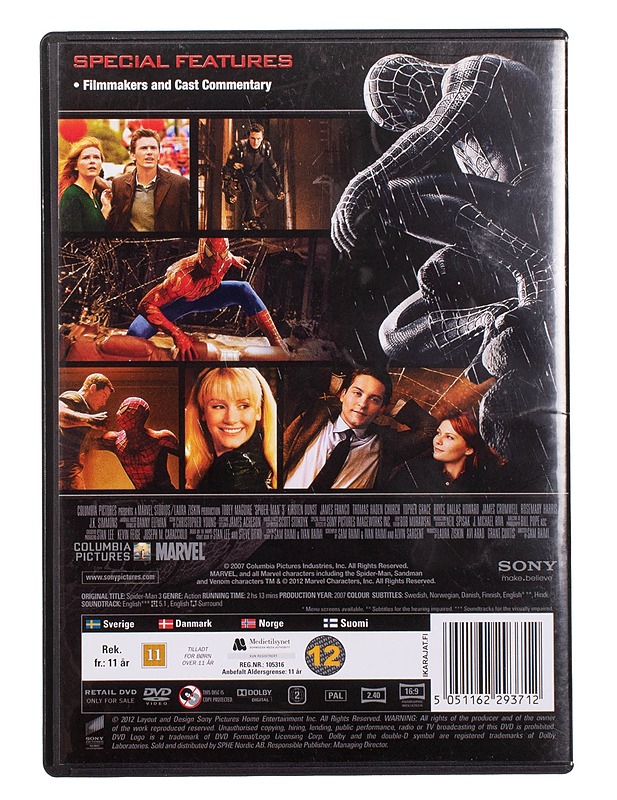 Spider-Man 3 - DVD - DVD-elokuvat - 10105457716 - 1