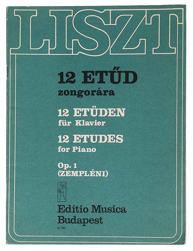 12 Etüd zongorára ; 12 etudes for Piano - Liszt Ferenc - Musiikki- ja elokuvakirjat - 10105457726 - 0