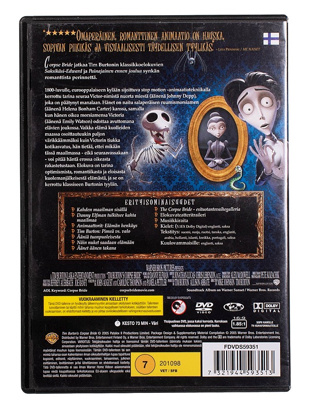 Tim Burton's Corpse Bride - DVD - DVD-elokuvat - 10105457732 - 1