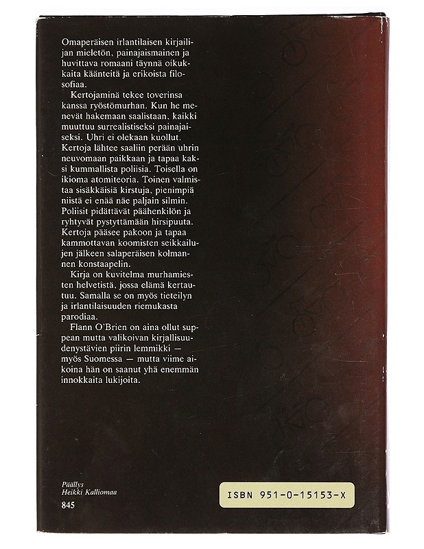 Kolmas konstaapeli - O'Brien, Flann - Jännitys ja dekkarit - 10105457750 - 1