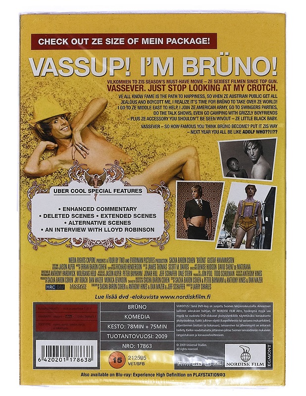 Brüno - DVD - DVD-elokuvat - 10105457756 - 1