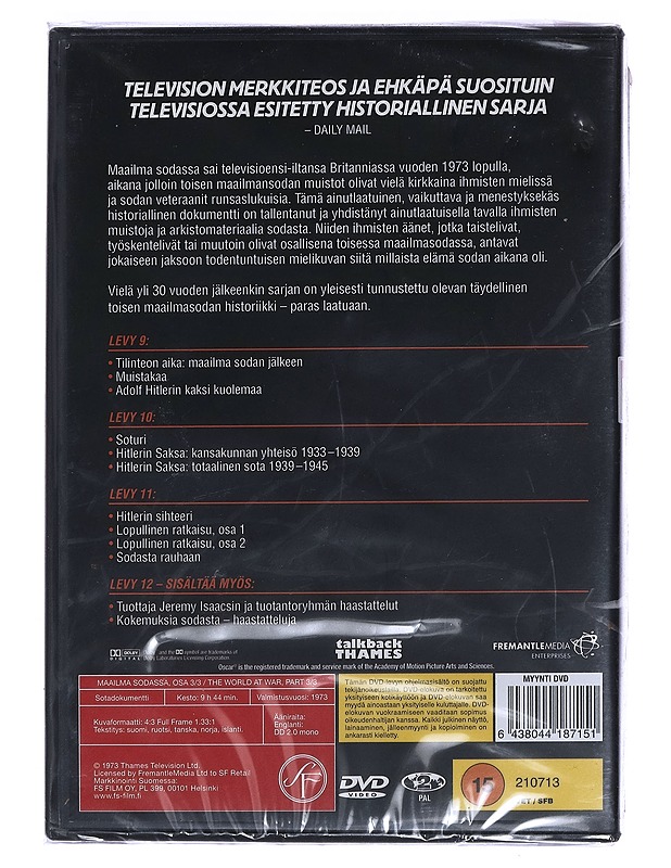 Maailma Sodassa - DVD - DVD-elokuvat - 10105457762 - 1