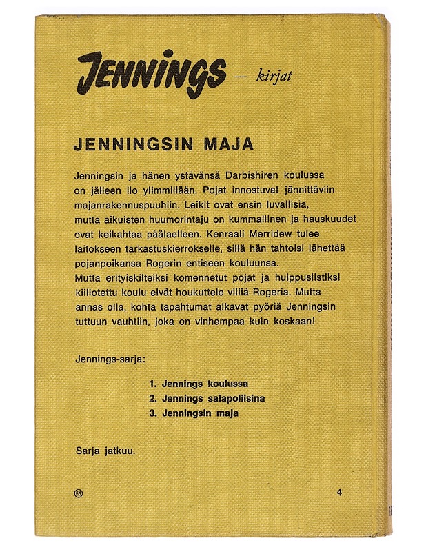 Jenningsin maja - Buckeridge, Anthony - Lastenkirjat - 10105457812 - 1