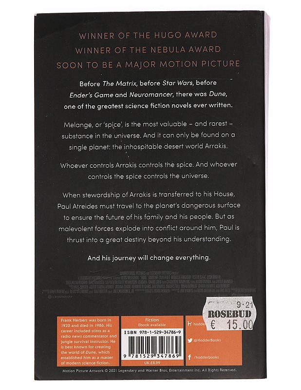 Dune - Herbert, Frank - Fantasia- ja scifi - 10105457837 - 1
