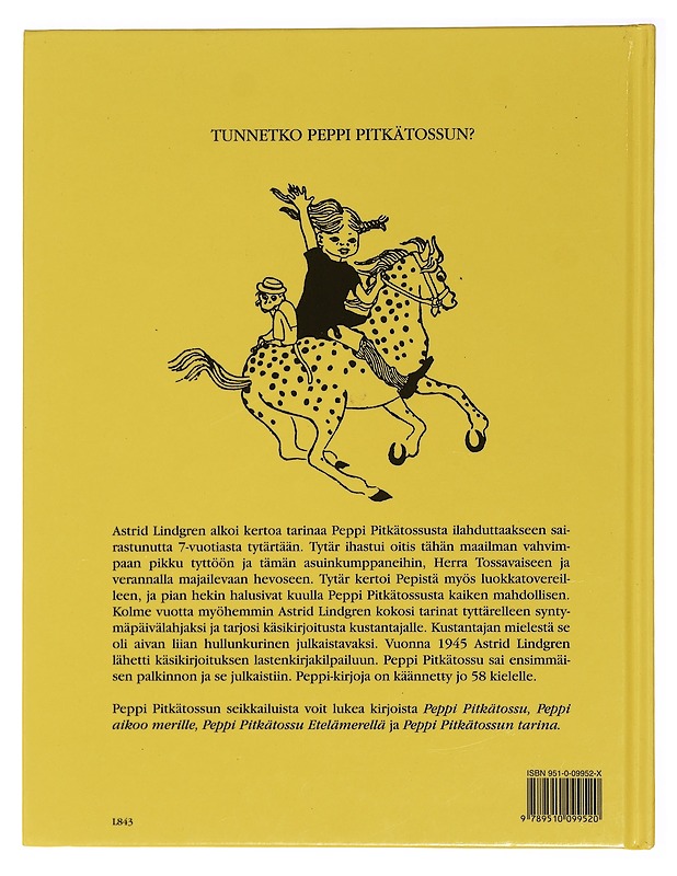 Tunnetko Peppi Pitkätossun? - Lindgren, Astrid - Lastenkirjat - 10105457909 - 1