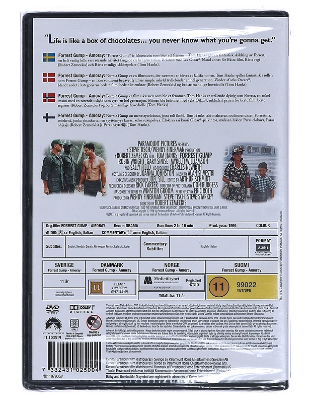 Forrest Gump - DVD - DVD-elokuvat - 10105457915 - 1