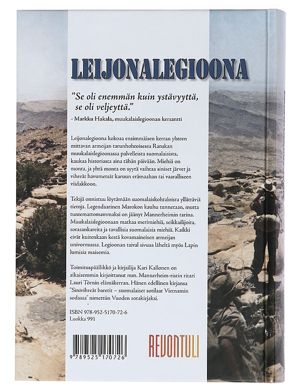 Leijonalegioona : suomalaiset sotilaat Ranskan muukalaislegioonassa - Kari Kallonen - Elämäkerrat ja muistelmat - 10105457986 - 1