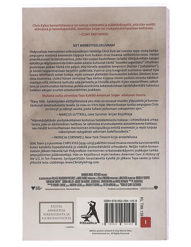 American sniper - Kyle, Chris - Elämäkerrat ja muistelmat - 10105458002 - 1