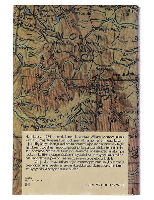 Zen ja moottoripyörän kunnossapito : tutkimusmatka arvojen maailmaan - Pirsig, Robert M. - Romaanit ja novellit - 10105458072 - 1