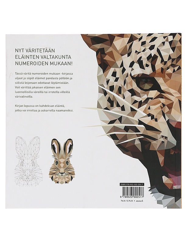 Villit eläimet : väritä numeroiden mukaan 60 kesytöntä luontokappaletta - Little, Hope - Kirja lahjaksi - 10105458087 - 1