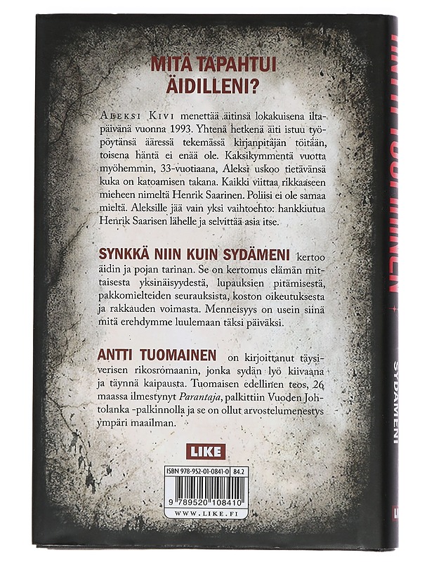 Synkkä niin kuin sydämeni - Antti Tuomainen - Jännitys ja dekkarit - 10105458113 - 1