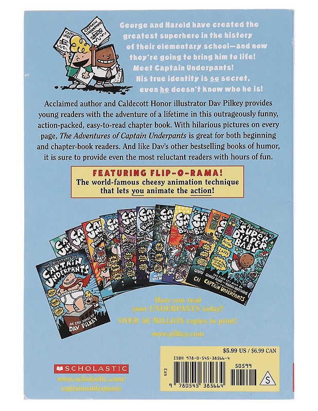 The adventures of Captain Underpants : an epic novel - Pilkey, Dav - Lastenkirjat - 10105458131 - 1