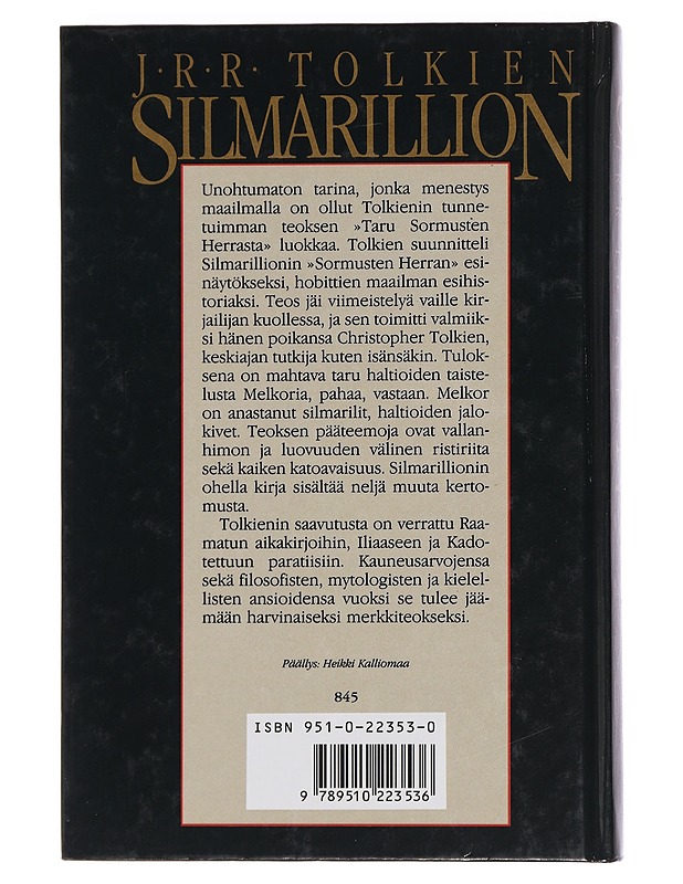 Silmarillion - J. R. R. Tolkien - Romaanit ja novellit - 10105458136 - 1