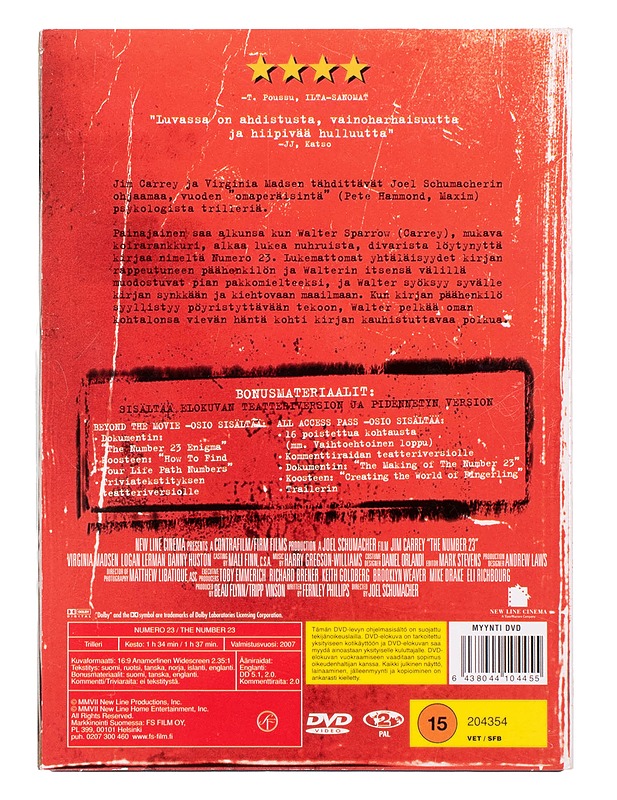 Numero 23 - DVD - DVD-elokuvat - 10105458176 - 1