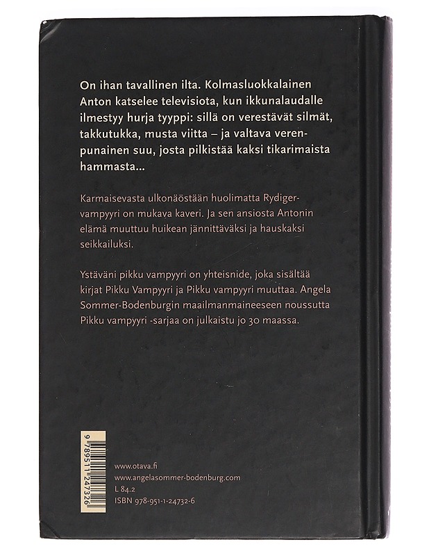 Ystäväni pikku vampyyri - Sommer-Bodenburg, Angela - Nuorten kirjat - 10105458201 - 1