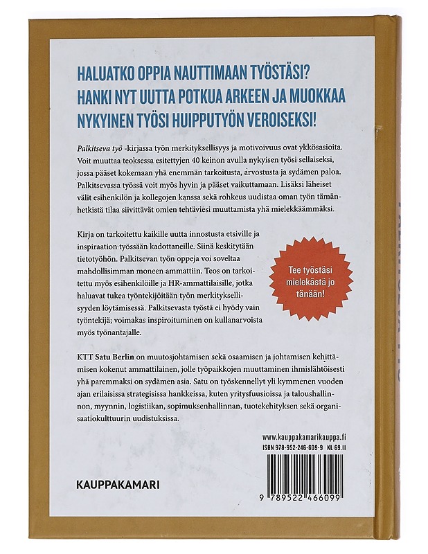 Palkitseva työ - Satu Berlin - Tietokirjat ja oppaat - 10105458205 - 1