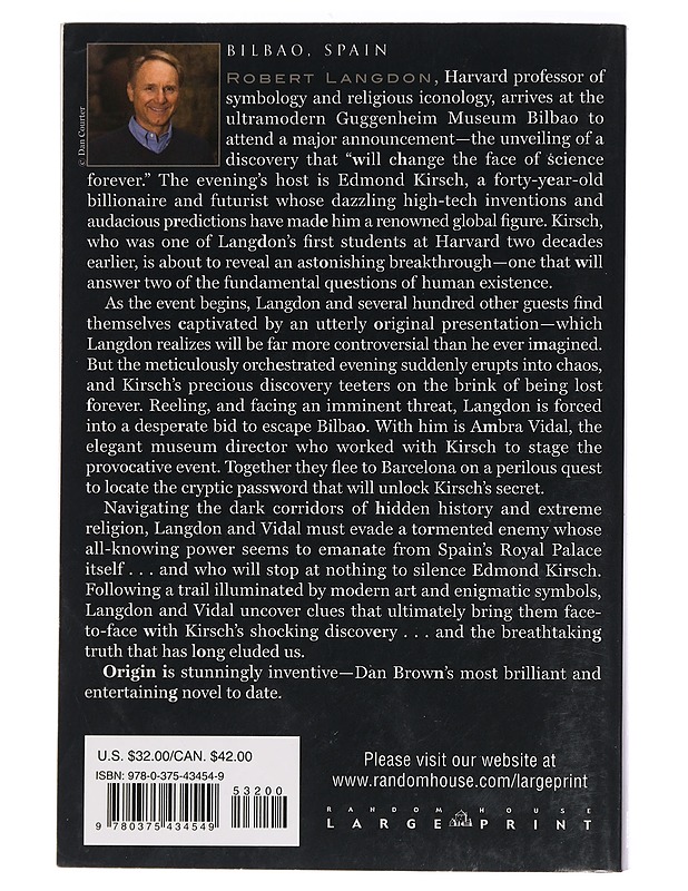 Origin - Dan Brown - Jännitys ja dekkarit - 10105458222 - 1
