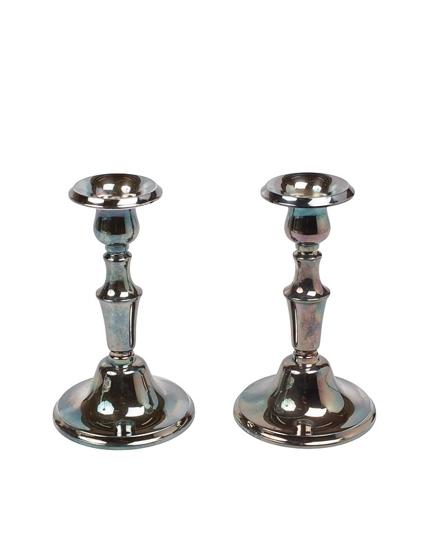 KAARINAN KULTA / PERRING hopeiset kynttilänjalat, 2 kpl - Kynttilänjalat - 10105458258 - 0