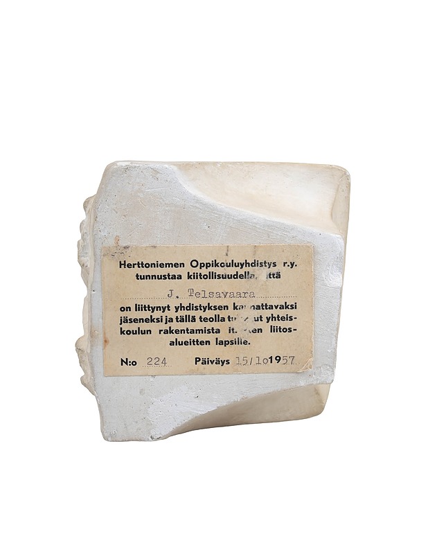 F.E. Sillanpää kipsiveistos, II-laatu - Koriste-esineet - 10105458312 - 3