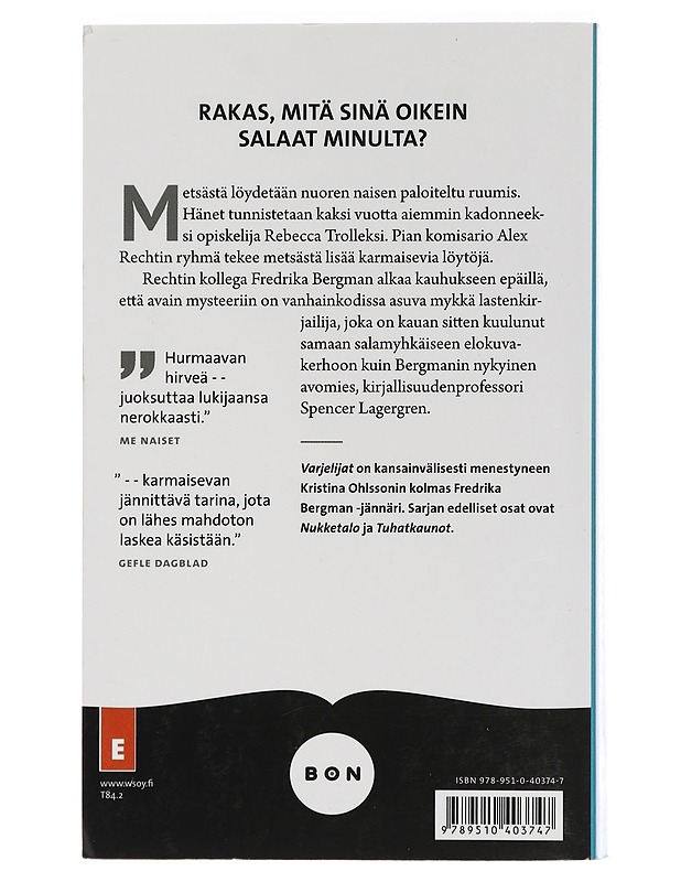 Varjelijat - Ohlsson, Kristina - Jännitys ja dekkarit - 10105458321 - 1