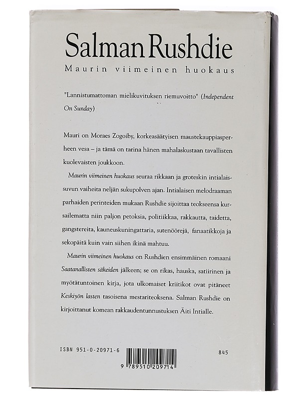 Maurin viimeinen huokaus - Rushdie, Salman - Romaanit ja novellit - 10105458393 - 1