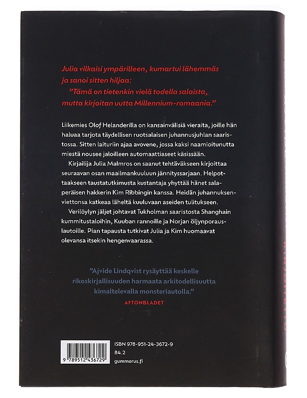 Veteen kirjoitettu - Ajvide Lindqvist, John - Jännitys ja dekkarit - 10105458436 - 1