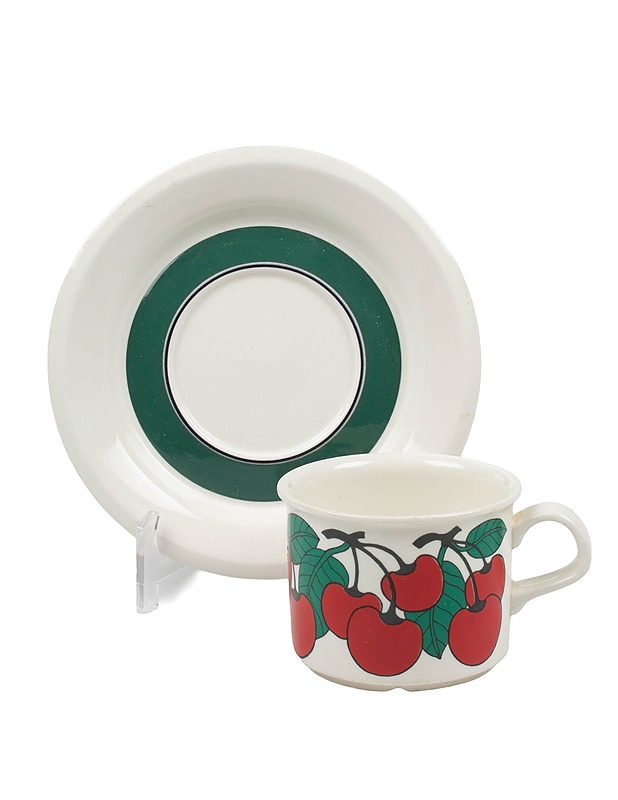 ARABIA Kirsikka kahvikuppi ja aluslautanen - Designsuosikit - 10105458462 - 1