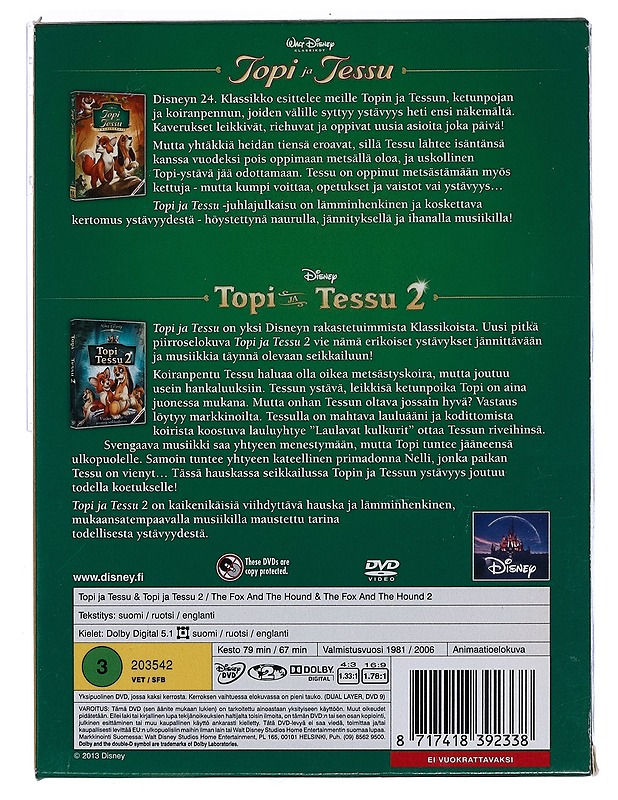 Topi ja Tessu / Topi ja Tessu 2 - DVD - DVD-elokuvat - 10105458558 - 1