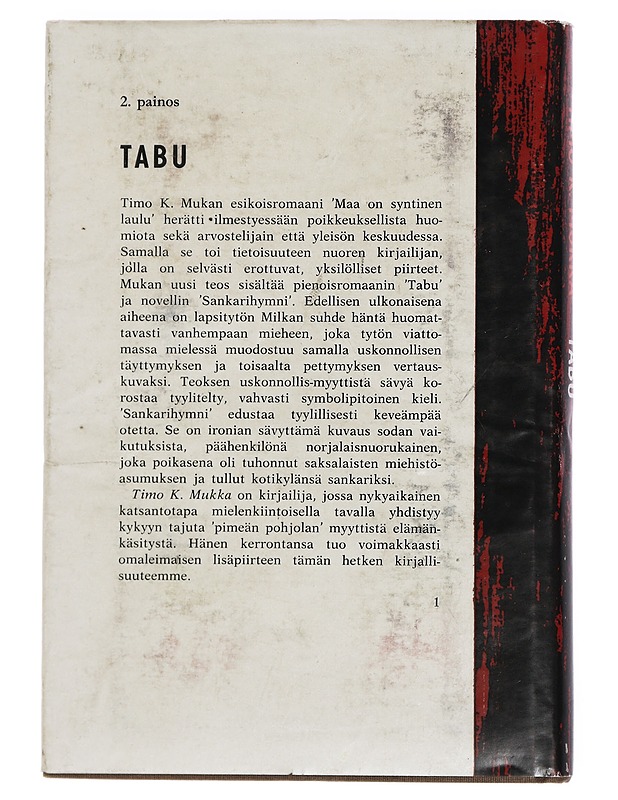 Tabu - Timo K. Mukka - Romaanit ja novellit - 10105458577 - 1