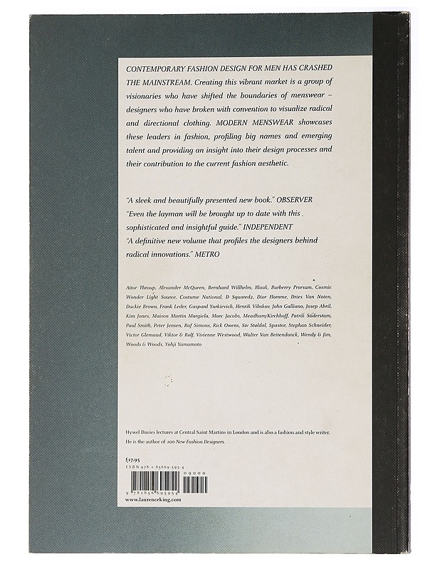 Modern menswear - Hywel Davies - Tietokirjat ja oppaat - 10105458673 - 1
