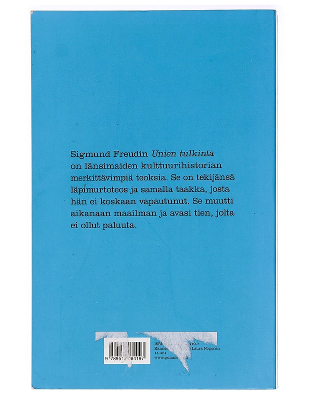 Unien tulkinta - Freud, Sigmund - Historiakirjat - 10105458708 - 1