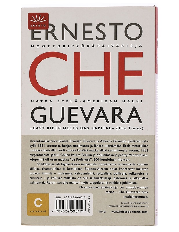 Moottoripyöräpäiväkirja - Guevara, Ernesto - Elämäkerrat ja muistelmat - 10105458793 - 1