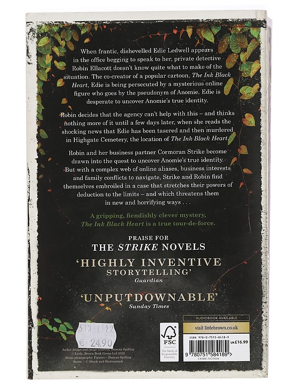 The ink black heart : a Strike novel - Robert Galbraith - Jännitys ja dekkarit - 10105458884 - 1