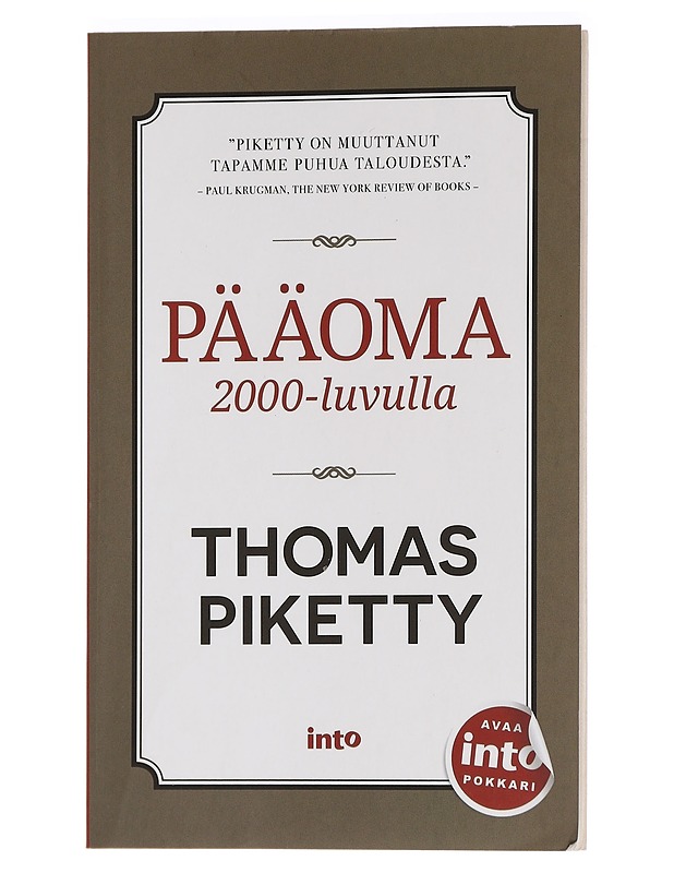 Pääoma 2000-luvulla - Piketty, Thomas - Historiakirjat - 10105458888 - 0