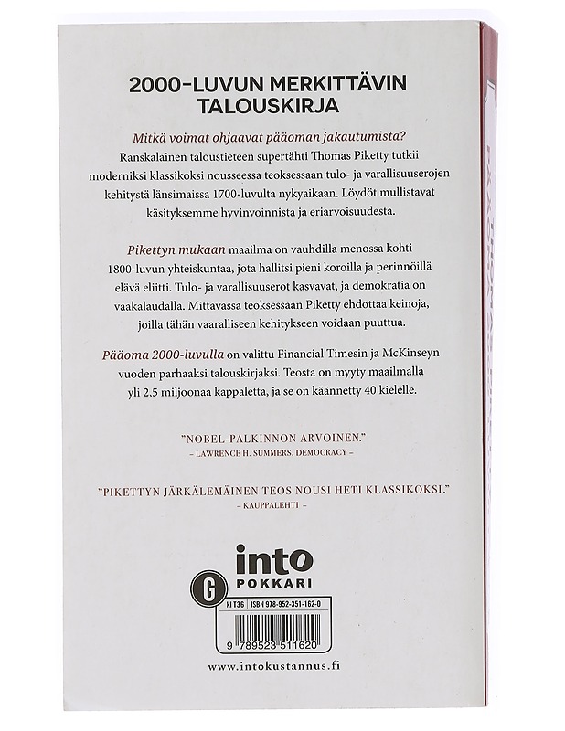 Pääoma 2000-luvulla - Piketty, Thomas - Historiakirjat - 10105458888 - 1