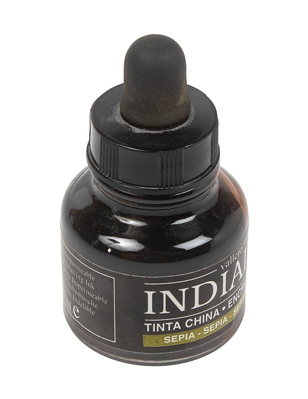 VALLEJO India ink kalligrafiamuste, seepia - Askartelu - 10105458915 - 1