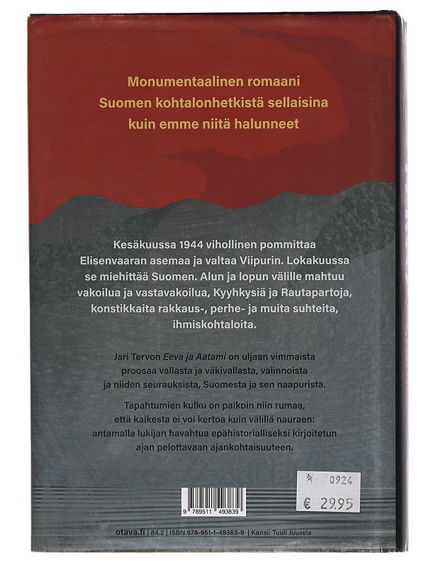 Eeva ja Aatami : epähistoriallinen romaani - Jari Tervo - Kaunokirjallisuus - 10105458977 - 1