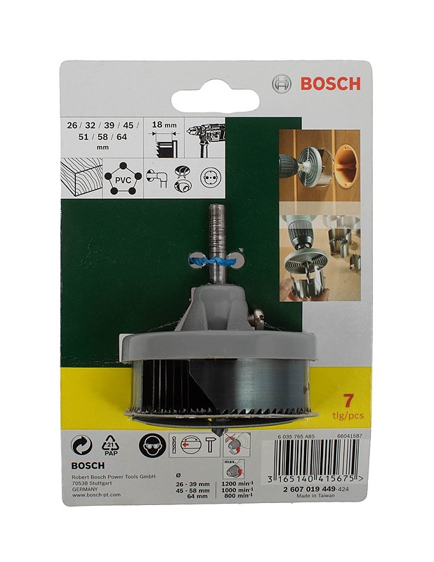 BOSCH reikäsahasarja 26-64mm - Rakennustarvikkeet - 10105458990 - 0