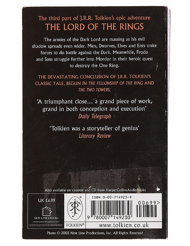 The lord of the rings. The return of the king - J. R. R. Tolkien - Romaanit ja novellit - 10105459004 - 1