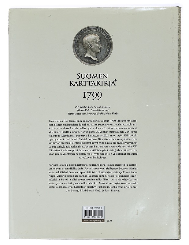 Suomen karttakirja 1799 : C. P. Hällströmin Suomi-kartasto - Strang, Jan - Historiakirjat - 10105459022 - 1