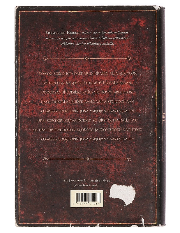 Taru sormusten herrasta. 2, Kaksi tornia - Tolkien, J. R. R. - Fantasia- ja scifi - 10105459179 - 1